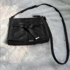 Nine West Black Crossbody Bag with Bow Accent